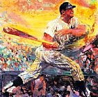 Leroy Neiman Famous Paintings - Mickey Mantle